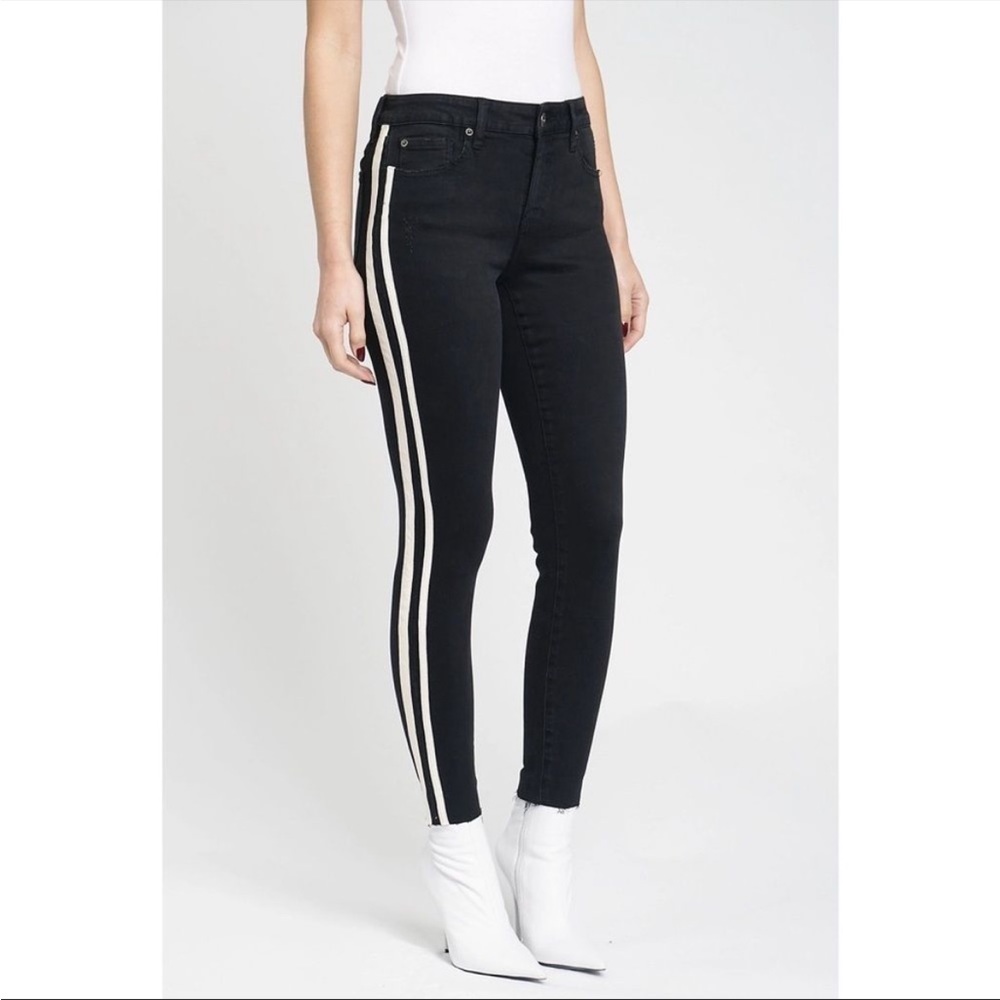 REVOLVE PISTOLA Audrey Berlin Night Mid Rise Skinny jeans raw hem NWT size 24